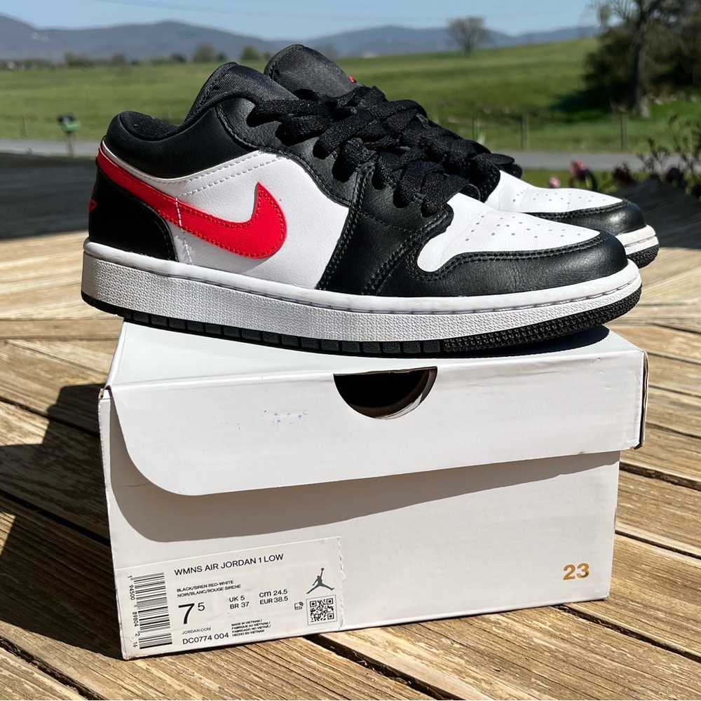 Nike Air Jordan 1 Low Black Siren Red Size - Women’s 7.5